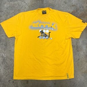 Y2K DrunknMunky Graphic T-shirt Men’s XXL Yellow Black Skater Streetwear 00s